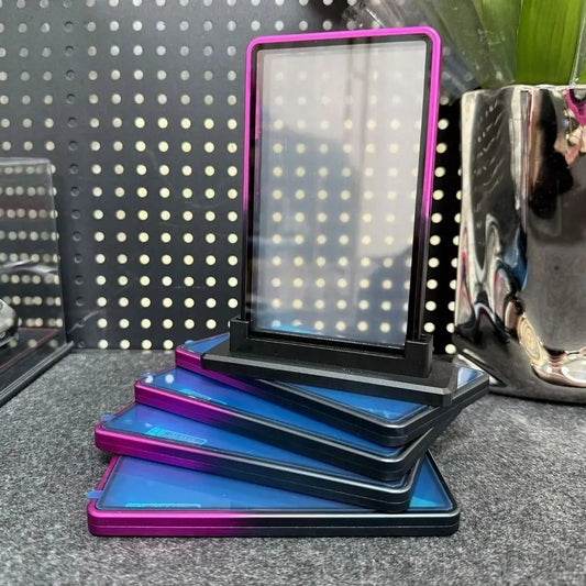 Gradient Color Trading Card Protect Box Aluminum Alloy Double-sided Glass 35PT PSA/CGC Box Transparent UV Protection